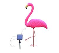 Flamingo Solar Light Statue pour Jardin Figurine Animale Décoration Solaire Lampe Extérieure Portable Matériau PP Fer Fonction Automatique Adaptée à