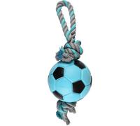 Flamingo Sporty Ballon De Football+corde pour Chien Bleu 12cm