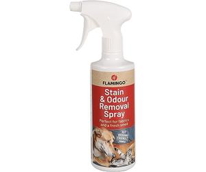 Flamingo Spray Detachant et desordorisant - Chiens - Chats - 500ML - Elimine Les Taches et Les odeurs désagréables - Parfum Frais - À Utiliser sur Les siège, Les Tapis, etc.