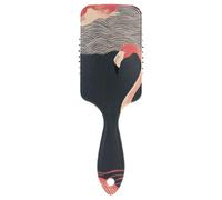 Flamingo Style Japonais Rouge Mignon Cheveux Massés Humide Sec Brosse pour Cheveux Courts avec Manche Ergonomique cepillo Para Definir Rizos