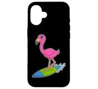 Flamingo Surf Planche de Surf Été Coque pour iPhone 16