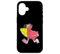 Flamingo Surf Planche de Surf Été Coque pour iPhone 16