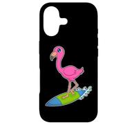 Flamingo Surf Planche de Surf Été Coque pour iPhone 17