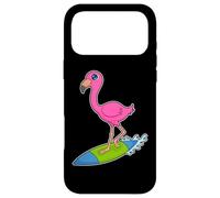 Flamingo Surf Planche de Surf Été Coque pour iPhone 17 Pro Max