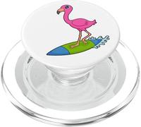 Flamingo Surf Planche de Surf Été PopSockets PopGrip pour MagSafe