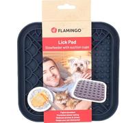 Flamingo Tapis à lécher XXL Tolo - Chien et Chats - carré 20x20cm - Ventouses antidérapentes pour la Fixation au Sol - Peut être utilisé pour Aliments humides, pâte à friandises, friandises