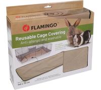 Flamingo Tapis de Cage Lavable pour rongeurs Riley Taupe - 140x70x0,4cm - Absorbe Rapidement l'urine - sans poussière, idéal pour Les Animaux et Les maîtres allergiques
