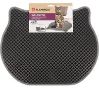 FLAMINGO - Tapis de Litière Antidérapant pour Chat - Idéal pour Bengal, Persan, Scottish Fold et Chartreux - 50 x 40 cm, Gris