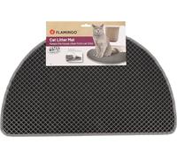 FLAMINGO - Tapis de Litière Antidérapant pour Chat - Idéal pour Maine Coon, Ragdoll, Norvégien et British Shorthair - 65 x 40 cm, Gris