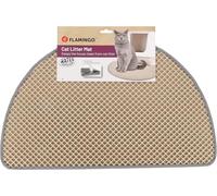FLAMINGO - Tapis de Litière Antidérapant pour Chat - Idéal pour Maine Coon, Ragdoll, Norvégien et Persan - 65 x 40 cm, Beige