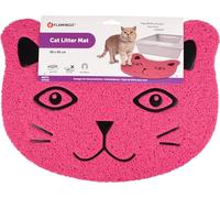 Flamingo Tapis pour bac à litière Pancho Matti Fuchsia - 30x40cm - Fond Anti-dérapant - Résistant aux éclaboussures - Facile à Nettoyer