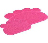 Flamingo Tapis pour bac à litière Pitou Matti Fuchsia - 45x60cm - Fond anti-dérapant - Résistant aux éclaboussures - Facile à nettoyer