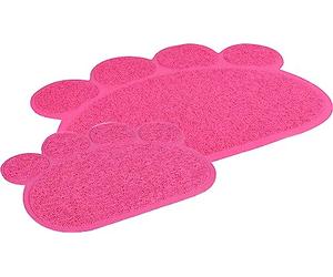 Flamingo Tapis pour bac à litière Pitou Matti Fuchsia - 45x60cm - Fond Anti-dérapant - Résistant aux éclaboussures - Facile à Nettoyer