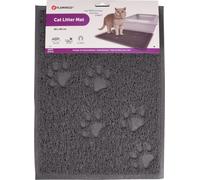 Flamingo Tapis pour bac à litière Tumbi Matti Gris - 30x40cm - Fond Anti-dérapant - Résistant aux éclaboussures - Facile à Nettoyer
