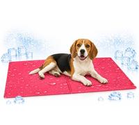Flamingo Tapis rafraichissant Chat - Fuchsia 70x50 cm - Polyester avec Gel et Mousse - imperméable - Pliable - Facile à Nettoyer - été - Type Tapis rafraichissant Chien