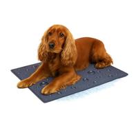 Flamingo Tapis rafraichissant Chat - Tapis rafraichissant Chien - Taille M 70 x 50cm - Pliable et Facile à Ranger - Tapis rafraichissant Chien M Tapis rafraîchissant Drop Gris