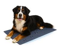 Flamingo Tapis rafraichissant Chat - Tapis rafraichissant Chien - Taille XXL 120 x 80cm - Pliable et Facile à Ranger - Tapis rafraichissant Chien XXL Tapis rafraîchissant Drop Gris