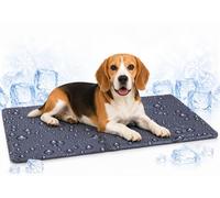Flamingo Tapis rafraichissant Chien - Gris 70x50 cm - Polyester avec Gel et Mousse - imperméable - Pliable - Facile à Nettoyer - été - Type Tapis rafraichissant Chat