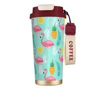 Flamingo Tasse à café à double paroi en acier inoxydable 316, durable, isolée et élégante pour les amateurs de café et de thé