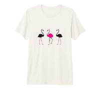 Flamingo Three (édition Rose et Noire) T-Shirt Haut de Gamme