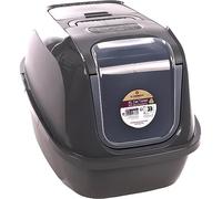 Flamingo Toilette pour Chat XXXL Argos - Gris Foncé - 57x39x41 cm - La Plus Grande Taille, Facile à Nettoyer avec Filtre à Charbon Actif