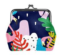 Flamingo Tropical Portefeuilles en Cuir PU pour Femmes Mini Boucle Porte-Monnaie pour Filles