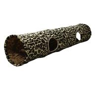 Flamingo Tunnel pour chat - Motif léopard - 130 x 25 cm