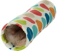 Flamingo Tunnel pour rongeurs Fizi Multicolore - 25x6x6cm - Tunnel Suspendu Douillet pour Rongeurs - Lavable et Confortable - Idéal pour Hamsters et Cochons d'Inde