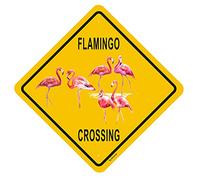 Flamingo Xing Panneau humoristique en aluminium antirouille pour décoration d'intérieur et extérieur 30,5 x 30,5 cm