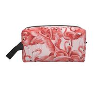 Flamingo1 Trousse de toilette imprimée pour homme, trousse de toilette de voyage spacieuse pour femme, blanc, Taille unique