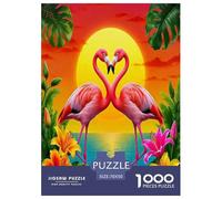 Flamingo1000 Pièces Aquarelle Puzzle Animaux Flamingo pour Adultes De Jeu pour Adultes Parfaitpourla Détente Paysagedes QuatreSaisons 70x50cm/1000pcs
