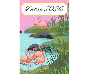 Flamingos by the Pond 2026 A5 Diary: Week to view