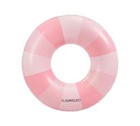 Flamingueo Bouée Gonflable - pour Plage et Piscine - Forme Donut - Design Bicolore - PVC Résistant - Double Valve - Rose