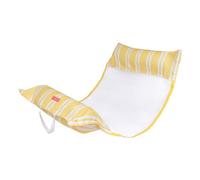 Flamingueo Bouee Piscine - Tapis Flottant - PVC Résistant - Grille en Nylon - Housse en Polyester - Jaune
