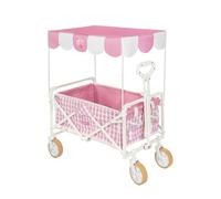 Flamingueo Chariot de Plage - pour Enfants - Pliable avec Roues - Rotation 360º - Sac de Protection - Parasol UPF50+ - Polyester et Acier - Rose