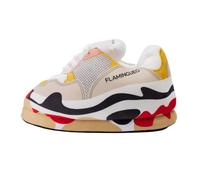 Flamingueo Chaussons Femme - Pantoufles Homme - Design Sneakers - Unisexe - Slippers - 100% Polyester Ultra-doux - Antidérapants - Taille Unique
