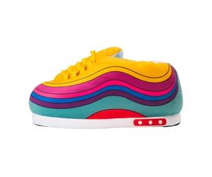 Flamingueo Chaussons Femme - Pantoufles Homme - Design Sneakers - Unisexe - Slippers - 100% Polyester Ultra-doux - Antidérapants - Taille Unique