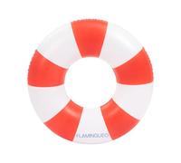Flamingueo Gonflable pour Enfants - Bouée - pour Plage et Piscine - Design Donut - PVC Résistant - Double Valve - Bicolore Rouge