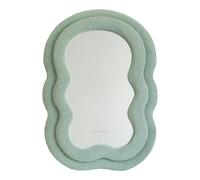 Flamingueo Miroir Mural - Miroir Vague, Miroir Mural Asymétrique, Decoration Chambre, Miroir Ondulé, Miroir Entree, Miroir Chambre, Miroir de Table