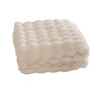 Flamingueo Plaid Polaire - Couverture 100% Polyester, Lestée, Grande, Couvre Lit Beige, Jeté de Lit Chaud pour l'Hiver