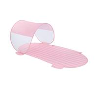 Flamingueo Tapis de Plage, Piscine et Jardin - avec Auvent - Ultra-léger - Grand Format - Piquets et Sacs de Fixation - Sac de Transport - Polyester - Rose