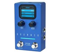 FLAMMA FF02 Pédale de guitare pour machine à tambour - 121 rainures de batterie, 11 genres de musique, Tap Tempo, rythmes personnalisables, E/S stéréo pour une utilisation en direct et en studio