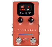 FLAMMA FF03 Pédale Looper avec Boîte à Rythmes, 160 min d’Enregistrement, 121 Rythmes, 40 Loops, Undo/Redo, Fade Out, Sync, USB et Sortie Casque