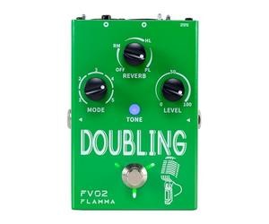 FLAMMA FV02 Processeur vocal Pédale d'effets de doublage Voix Dupliquer les effets vocaux Stompbox Amplificateur de micro avec effets de chorus de réverbération Prend en charge plusieurs modes vocaux