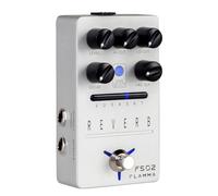 FLAMMA Pédale de réverbération FS02 pour guitare stéréo avec 7 emplacements prédéfinis stockables, 7 effets de réverbération pour chambre, couloir, église, grotte, ressort Mod True Bypass Trail On