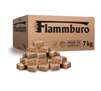 FLAMMBURO 7 kg Allume-feu, Cubes d'allumage en Bois et Cire, Fabricant Allemand, Allume-Barbecue, Allume-cheminée, Allume-poêle, Laine d'allumage - en 1860-3 - Made in Germany (7 kg)