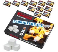 FLAMMBURO Lot de 576 cubes d'allumage paraffine (12 x 48 cubes) du fabricant allemand, allume-barbecue, allume-cheminée, allume-four, cubes, laine d'allumage, fabriqué en Allemagne - 12 boîtes x 48