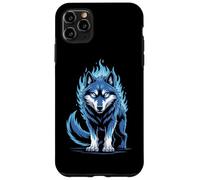 Flamme Bleue Loup Esprit Animal Puissant Coque pour iPhone 11 Pro Max