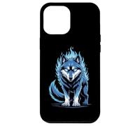 Flamme Bleue Loup Esprit Animal Puissant Coque pour iPhone 12 Pro Max