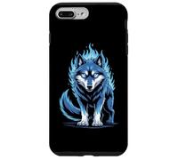 Flamme Bleue Loup Esprit Animal Puissant Coque pour iPhone 7 Plus/8 Plus